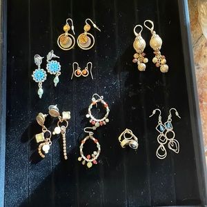 Assorted earrings-8 pairs